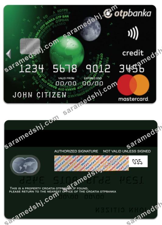 Croatia OTP Banka Standard credit Mastercard
